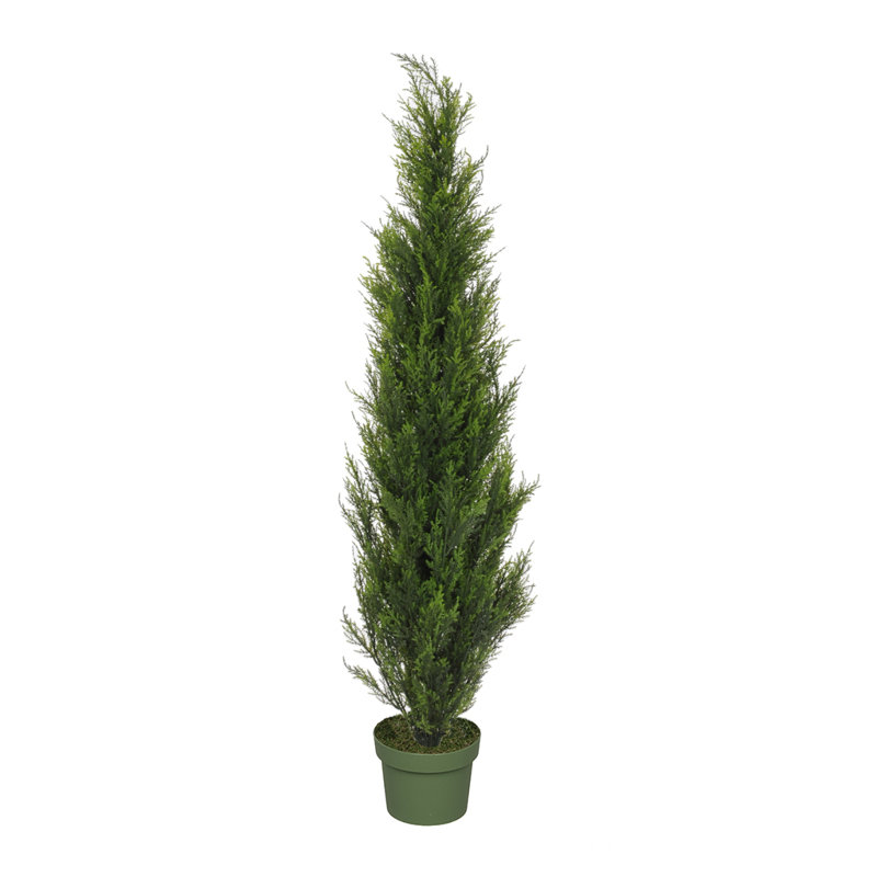 Red Barrel Studio® Artificial Floor Cedar Faux Tree in Pot & Reviews